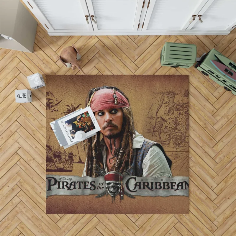 Meet the Legendary Captain Jack Sparrow Floor Rug