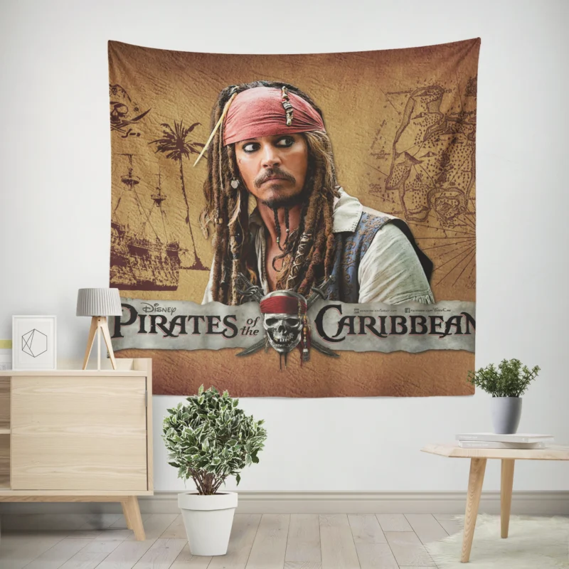 Meet the Legendary Captain Jack Sparrow  Wall Tapestry