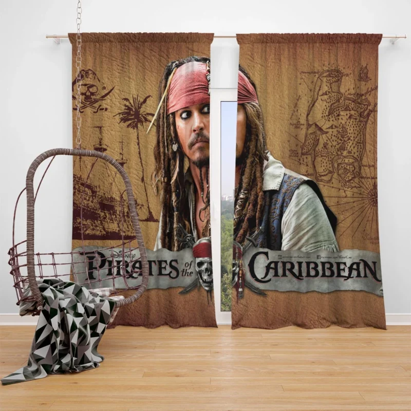 Meet the Legendary Captain Jack Sparrow Window Curtain