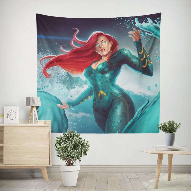 Mera Cosplay: Channel Your Inner Hero  Wall Tapestry