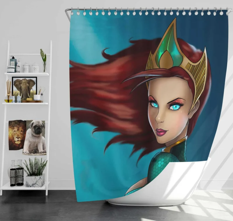 Mera Cosplay: Embody the Aquatic Hero Shower Curtain