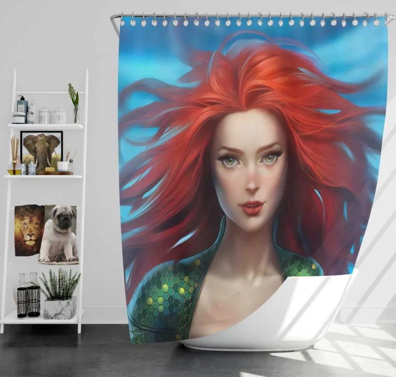 Mera Cosplay: Transform into a DC Heroine Shower Curtain