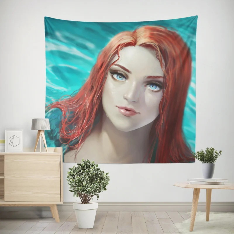 Mera Cosplay: Transform into the Iconic Heroine  Wall Tapestry