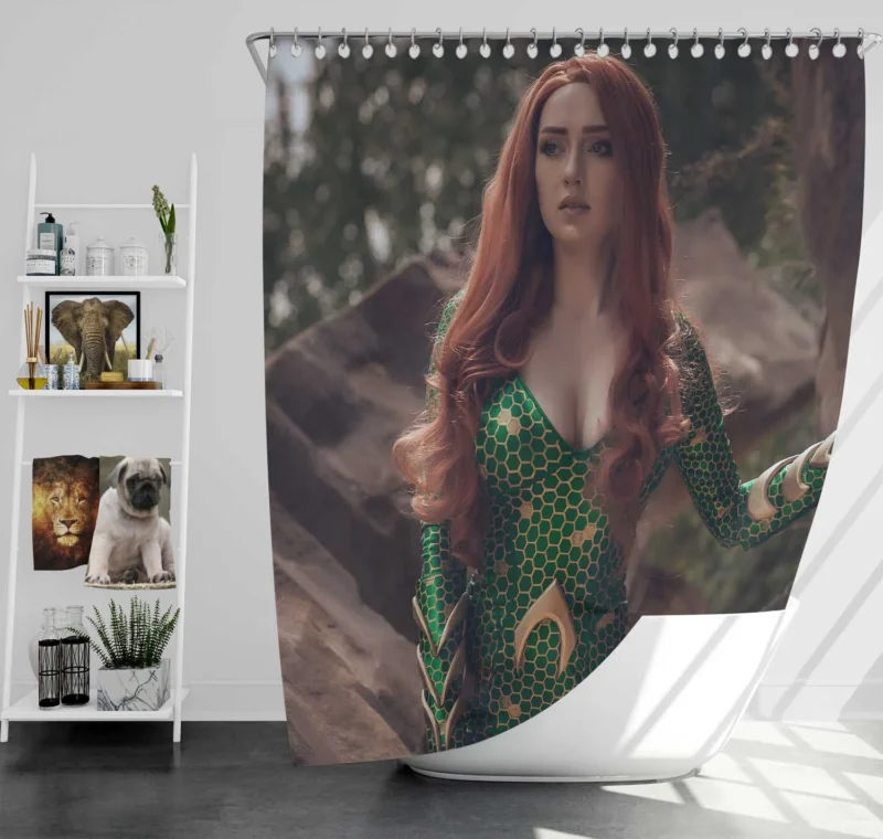 Mera (DC Comics) Cosplay: Embrace the Character Shower Curtain