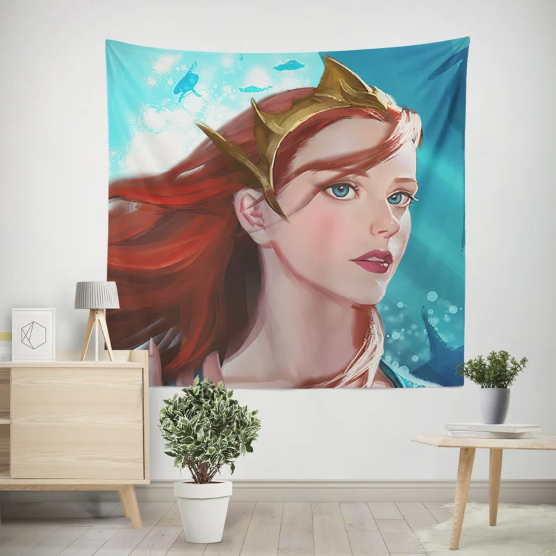 Mera (DC Comics) in Comics: Dive into Her Story  Wall Tapestry