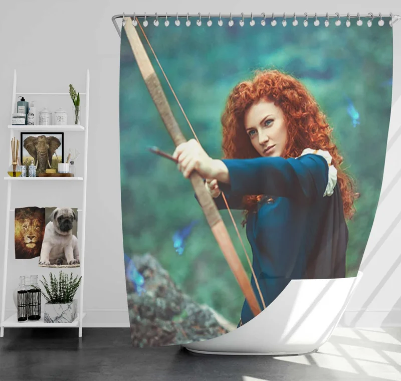 Merida Cosplay Wallpaper: Embrace the Brave Shower Curtain