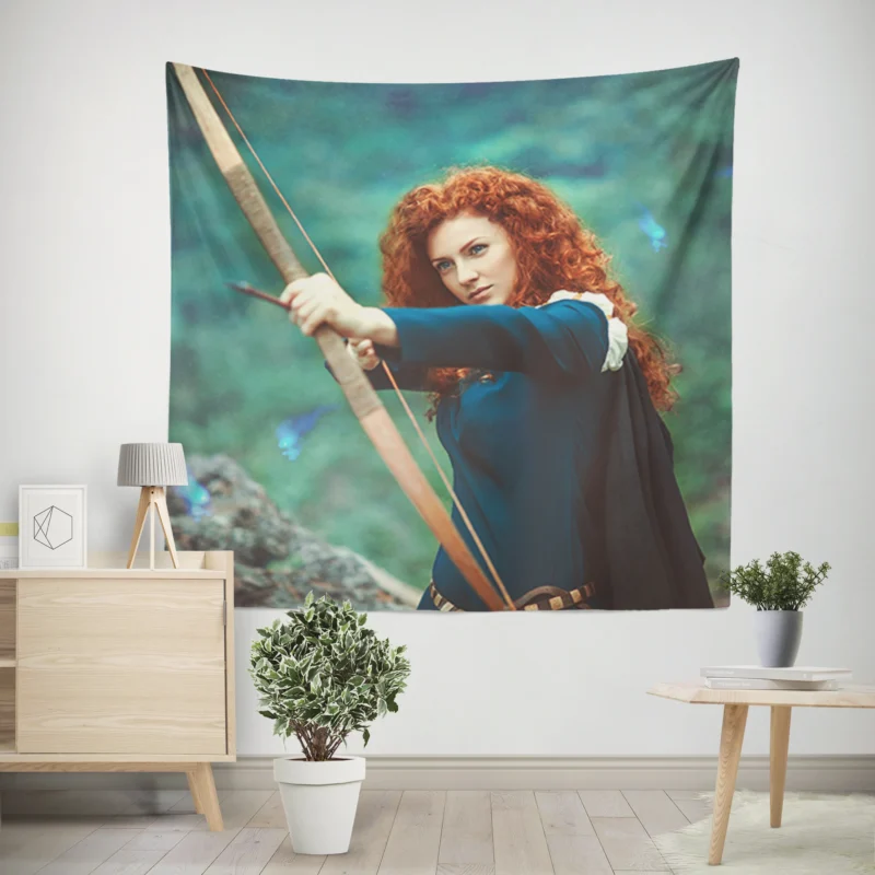 Merida Cosplay Wallpaper: Embrace the Brave  Wall Tapestry