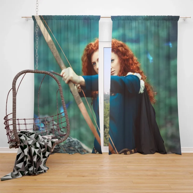 Merida Cosplay Wallpaper: Embrace the Brave Window Curtain