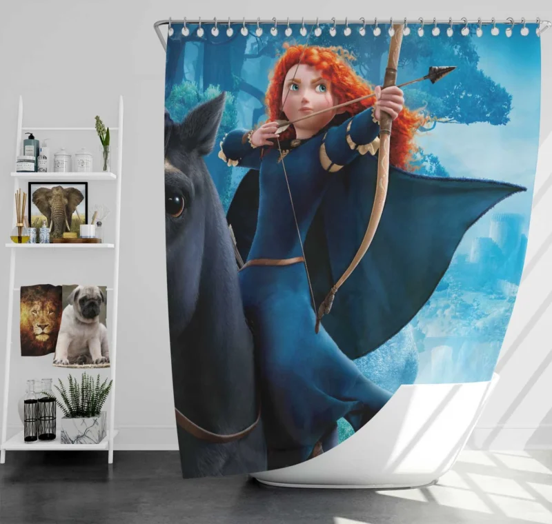 Merida and Angus in Brave: An Unbreakable Bond Shower Curtain