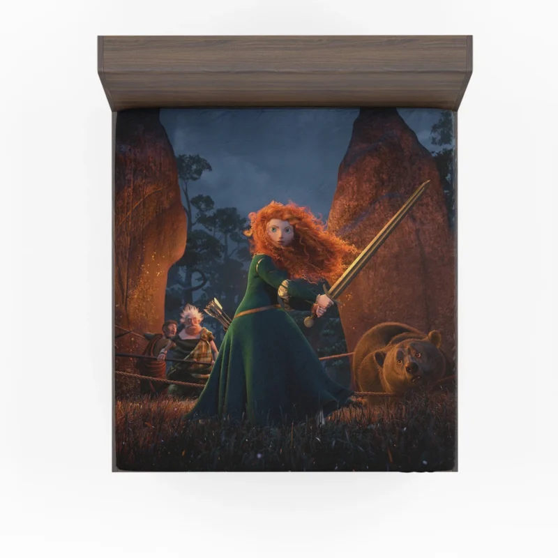 Merida in Brave: A Bold Heroine Tale Fitted Sheet