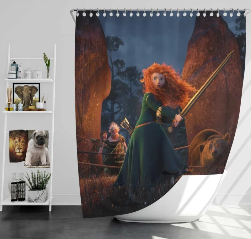Merida in Brave: A Bold Heroine Tale Shower Curtain