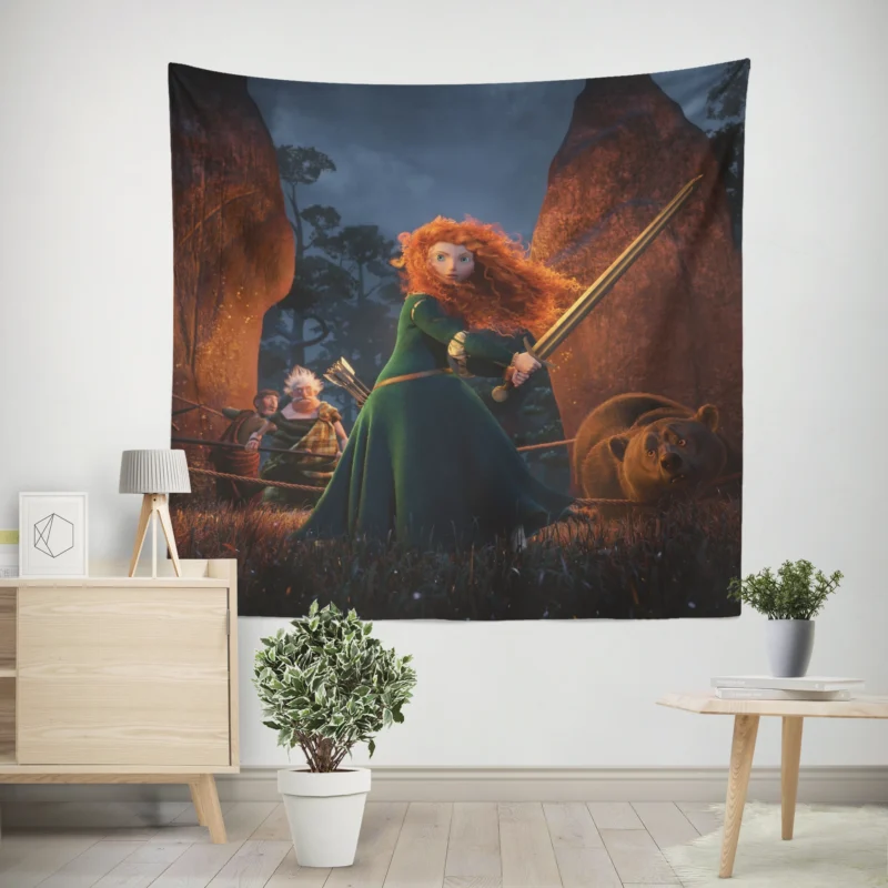 Merida in Brave: A Bold Heroine Tale  Wall Tapestry