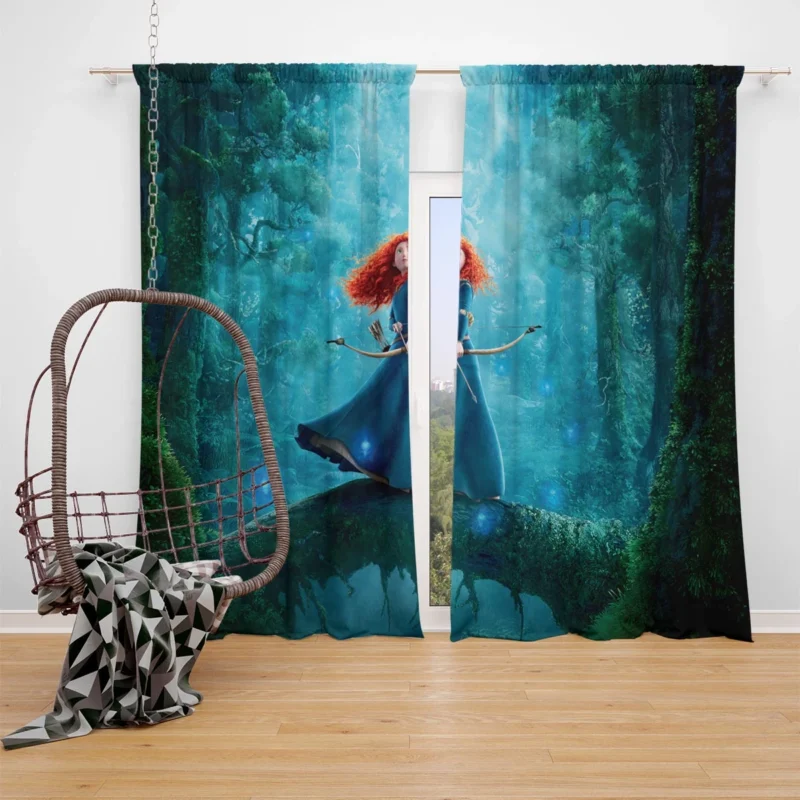 Merida in Brave: A Tale of Courage Window Curtain