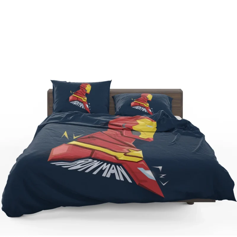 Minimalist Iron Man Comics Bedding Set