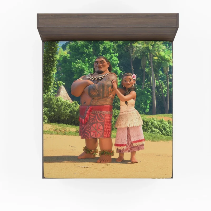 Moana Parents in the Heartwarming Movie Moana Fitted Sheet