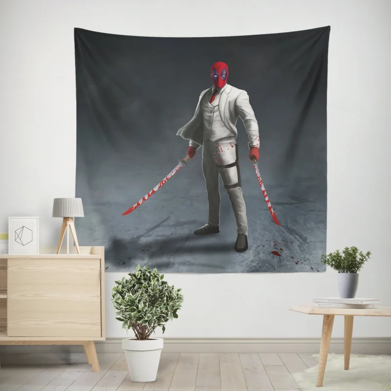 Moon Knight X Deadpool: A Unique Crossover  Wall Tapestry