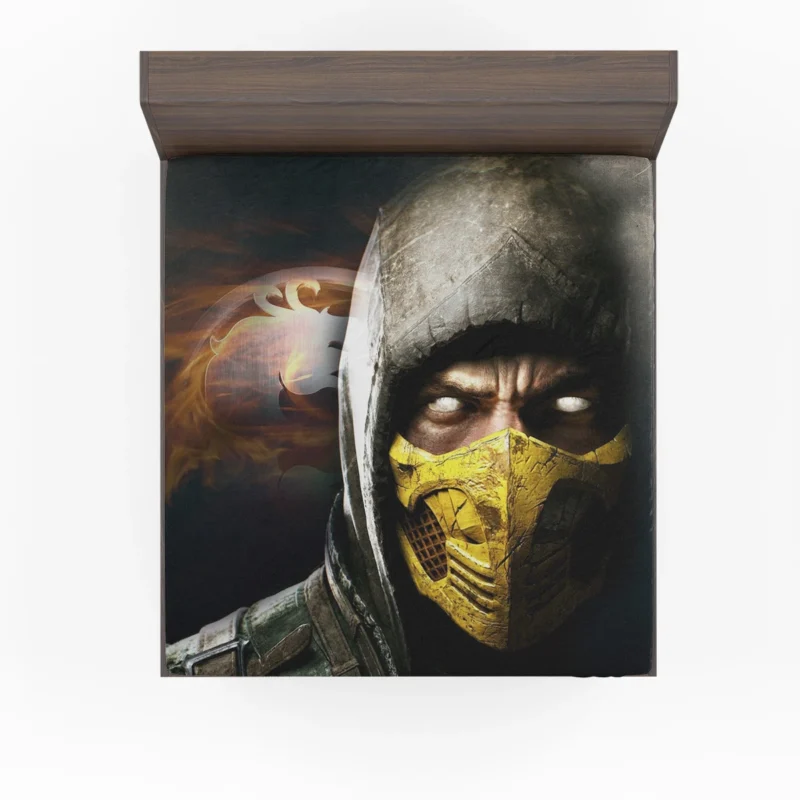 Mortal Kombat X 2016: Scorpion Return to Combat Fitted Sheet