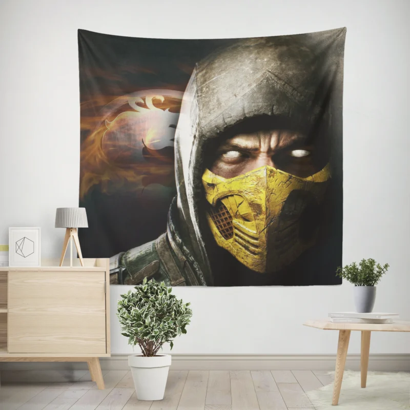 Mortal Kombat X 2016: Scorpion Return to Combat  Wall Tapestry