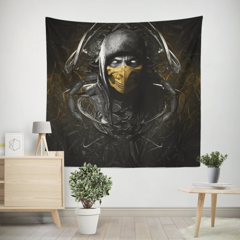 Mortal Kombat X Scorpion: The Fire-Infused Fighter  Wall Tapestry