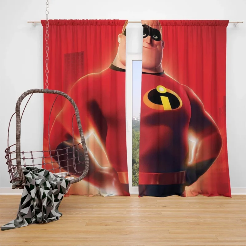 Mr. Incredible: The Strongest Hero Window Curtain