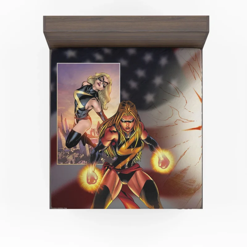 Ms. Marvel Wallpaper: Dive into the Comics Fitted Sheet