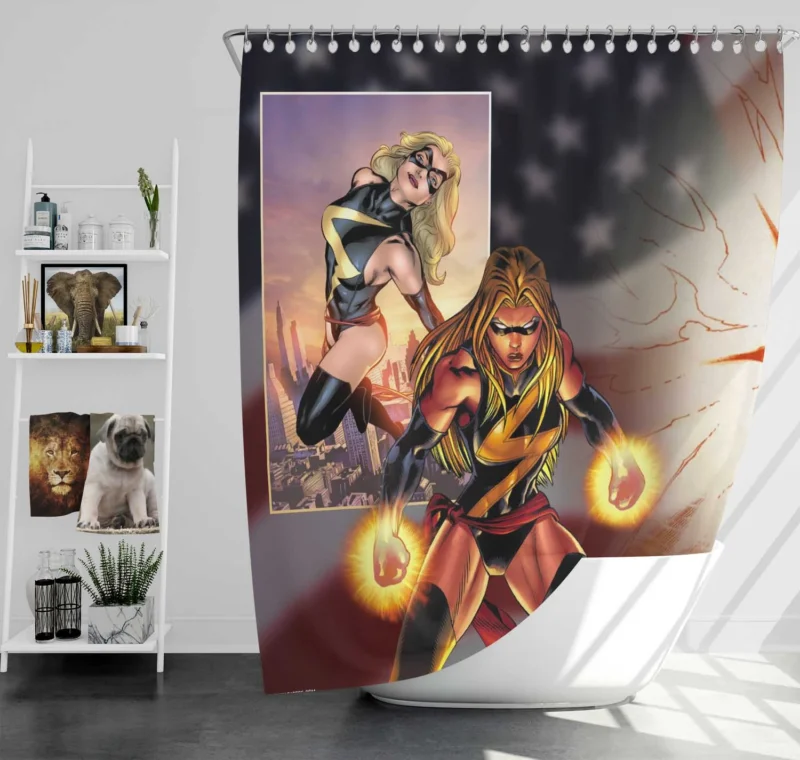 Ms. Marvel Wallpaper: Dive into the Comics Shower Curtain