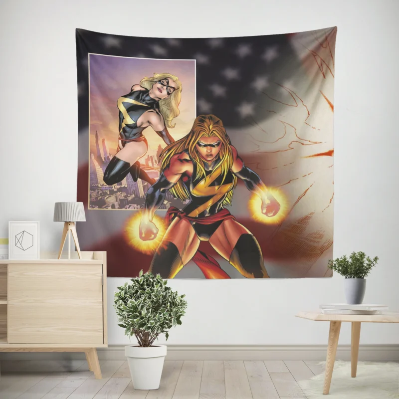 Ms. Marvel Wallpaper: Dive into the Comics  Wall Tapestry