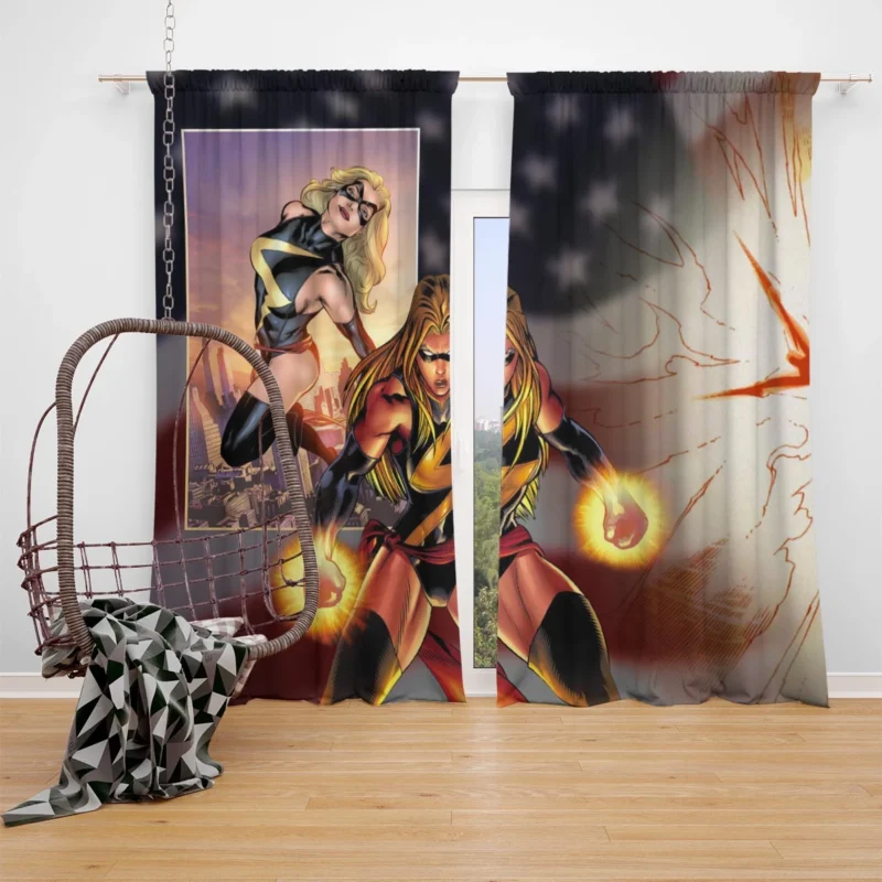 Ms. Marvel Wallpaper: Dive into the Comics Window Curtain