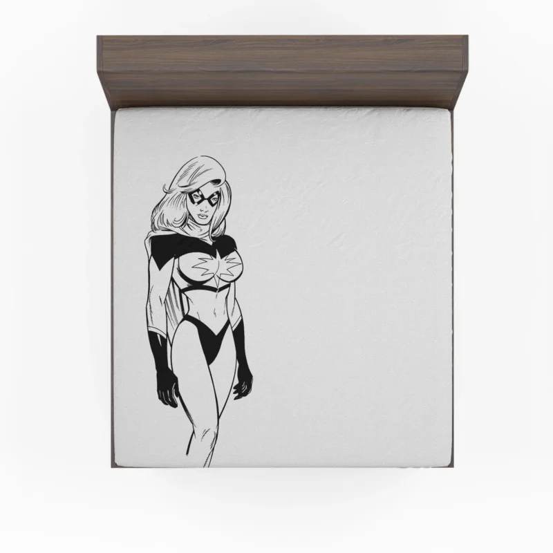 Ms. Marvel in Comics: Uncover the Hero Fitted Sheet