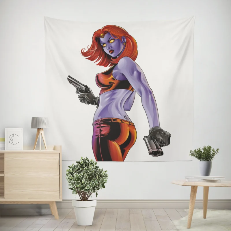 Mystique Complex Character in Comics  Wall Tapestry