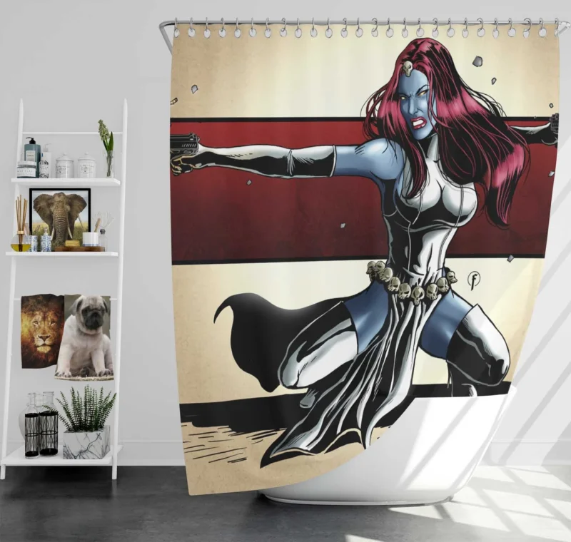 Mystique in Comics: Shape-Shifting Marvel Icon Shower Curtain