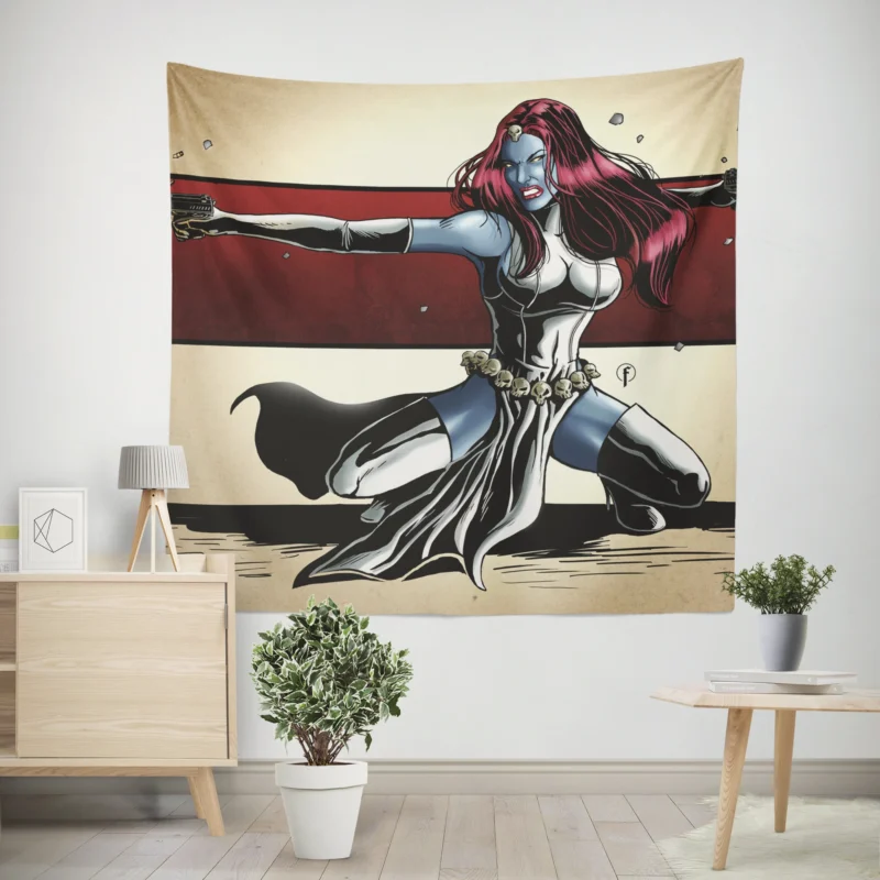 Mystique in Comics: Shape-Shifting Marvel Icon  Wall Tapestry