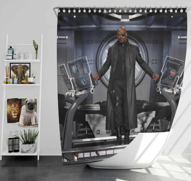 Nick Fury: A Mysterious Character Transformation Shower Curtain