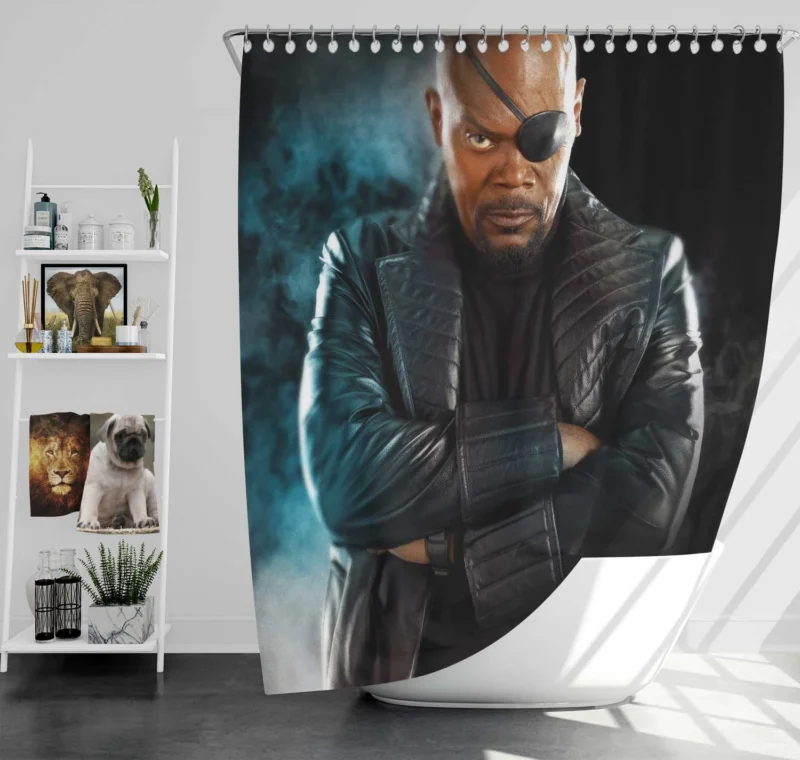 Nick Fury Appearance in Iron Man 2 Movie Shower Curtain