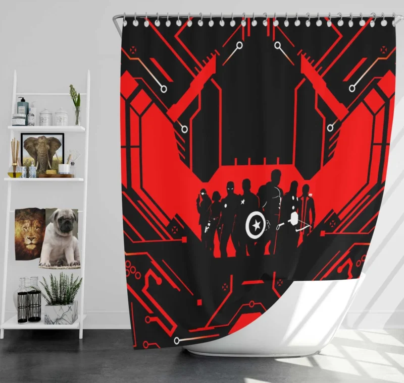 Nick Fury Leadership in Avengers: Age of Ultron Shower Curtain