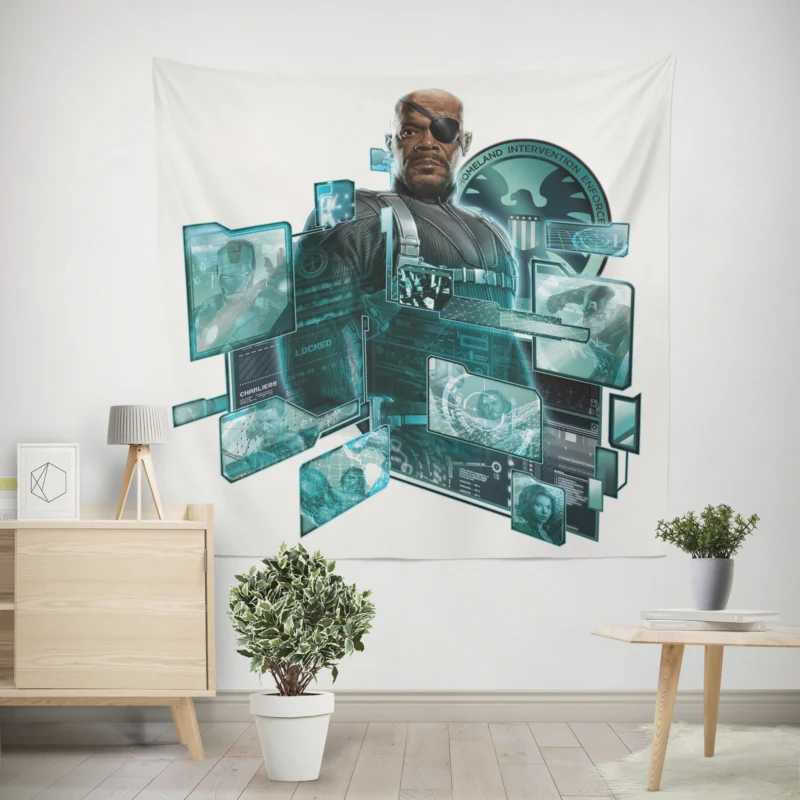 Nick Fury Role in Avengers Comics  Wall Tapestry