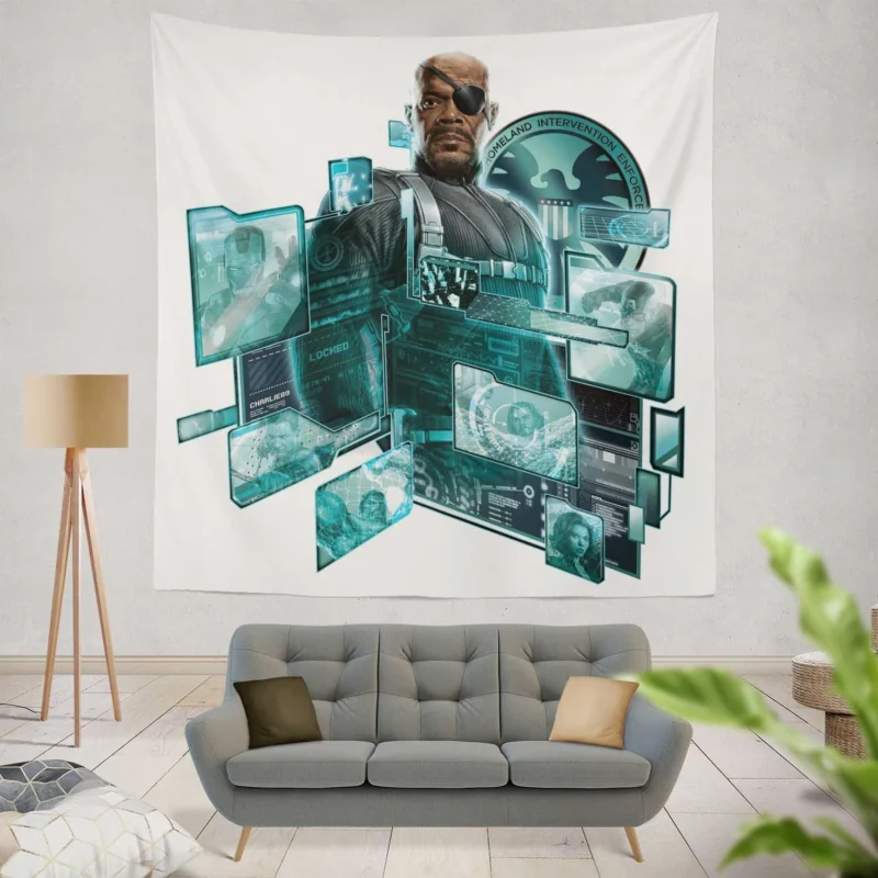 Nick Fury: The Mastermind Behind the Avengers  Wall Tapestry