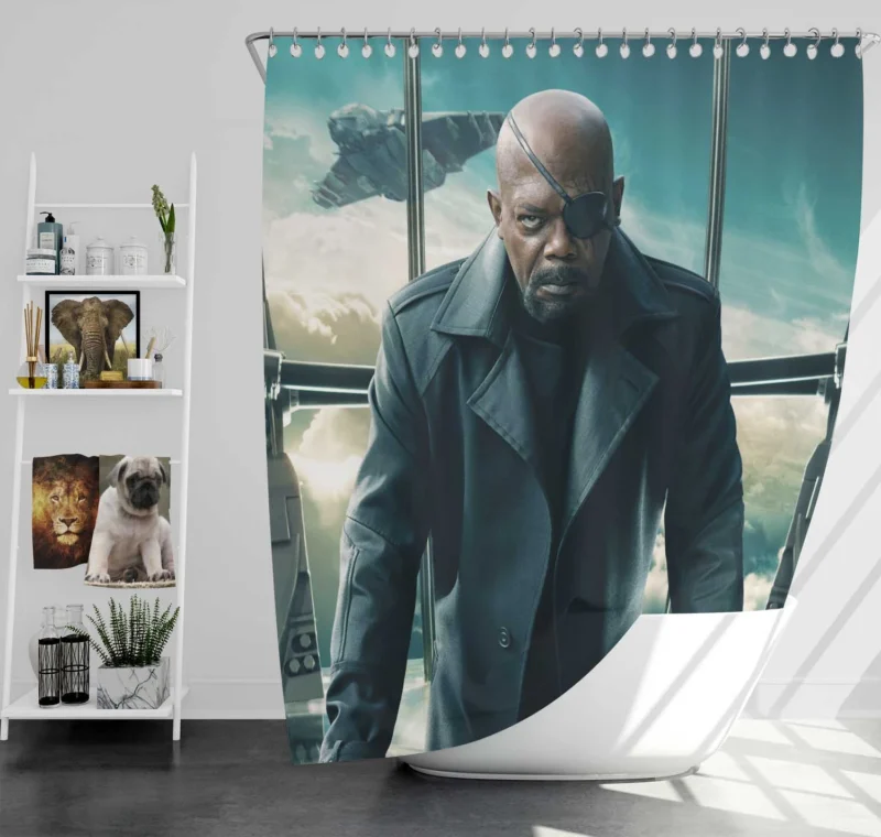 Nick Fury in Captain America: The Winter Soldier Shower Curtain