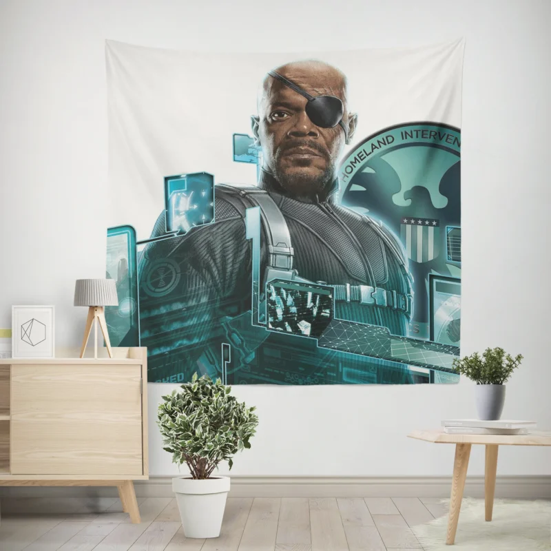 Nick Fury in Comics: A Marvel Avenger  Wall Tapestry