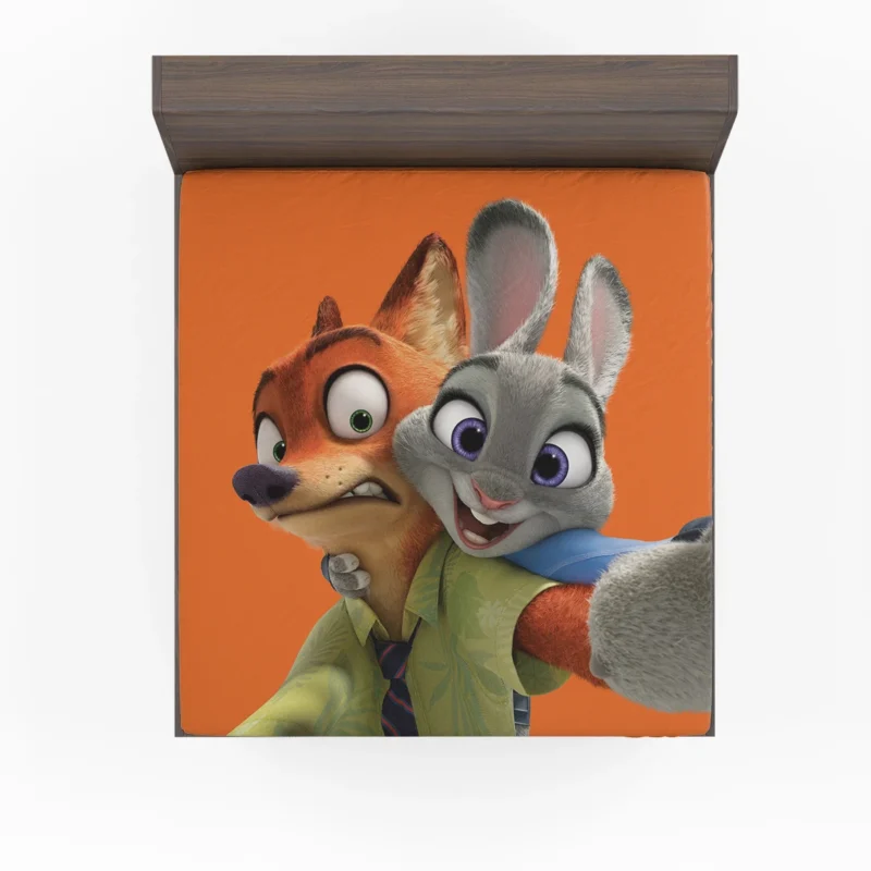 Nick Wilde and Judy Hopps: Zootopia Dynamic Duo Fitted Sheet
