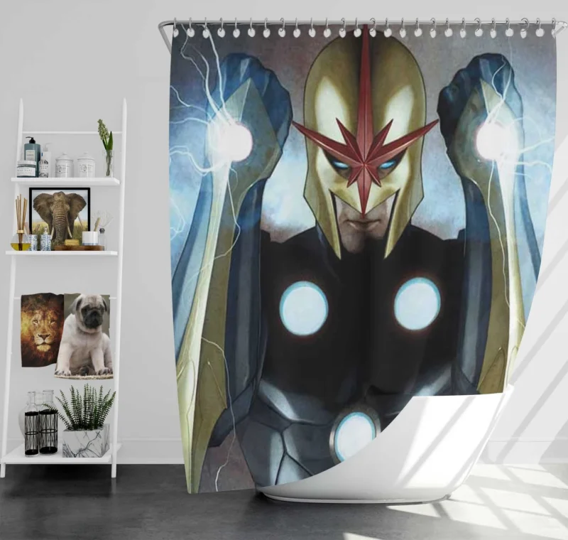 Nova: Exploring the Marvel Cosmic Hero Shower Curtain