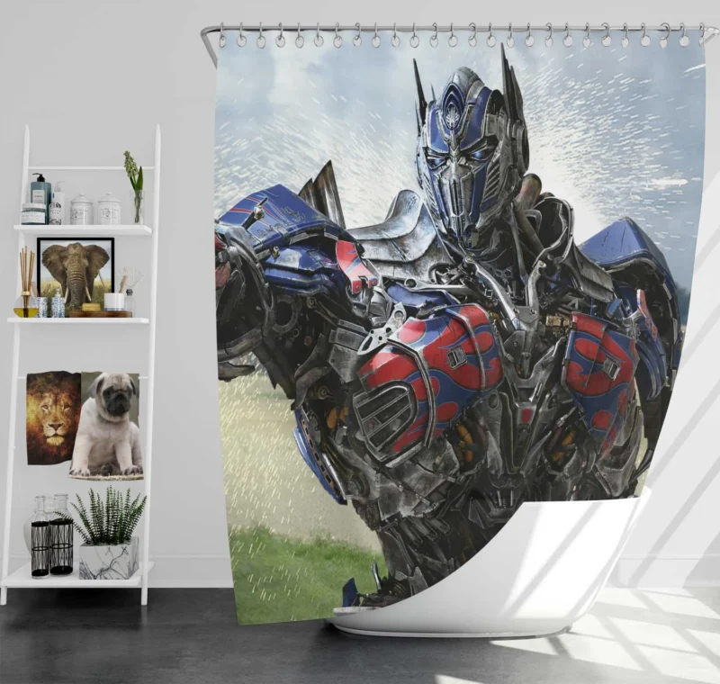 Optimus Prime in Transformers: Age of Extinction Shower Curtain