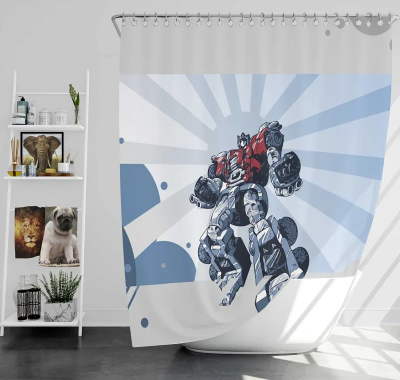 Optimus Prime in Transformers Comics Shower Curtain