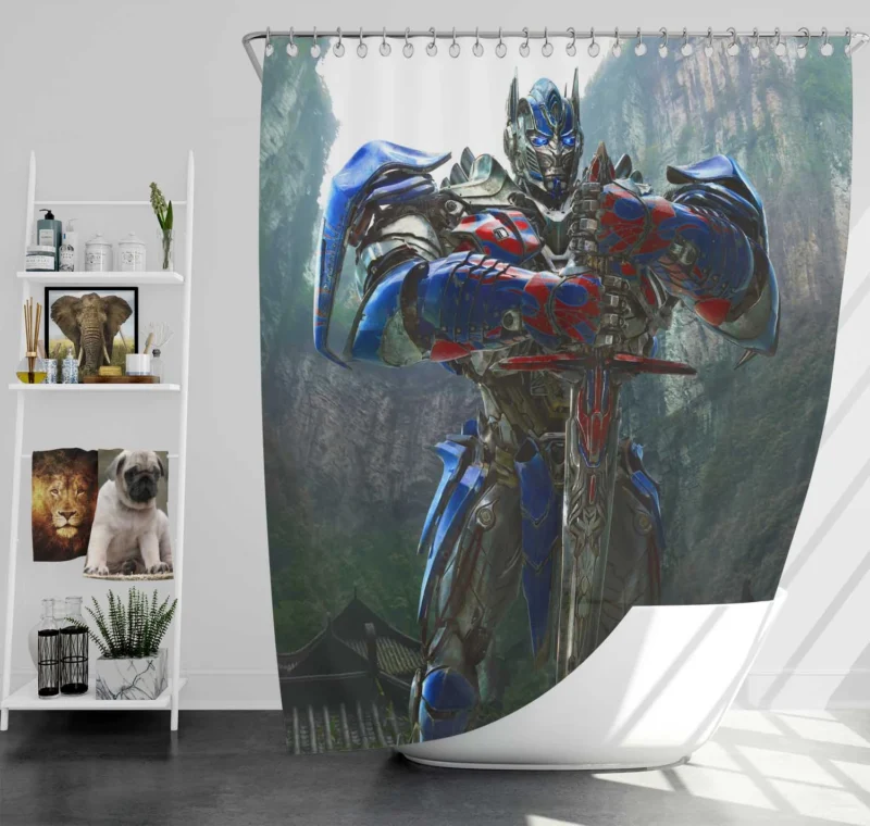 Optimus Prime in the Transformers Movie Shower Curtain