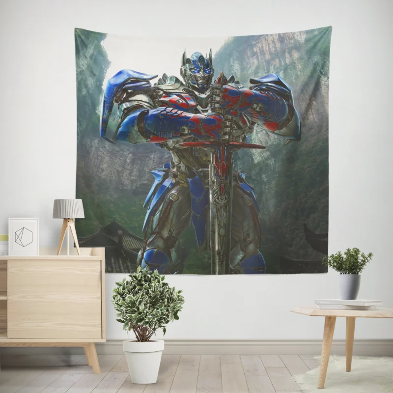 Optimus Prime in the Transformers Movie  Wall Tapestry
