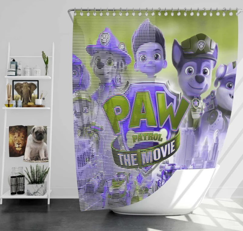 Paw Patrol: The Movie - Unveiling the Logo Shower Curtain