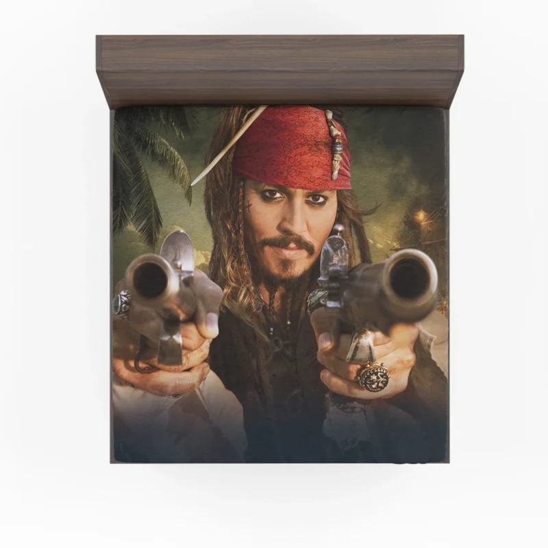 Pirates of the Caribbean: Johnny Depp Jack Sparrow Fitted Sheet