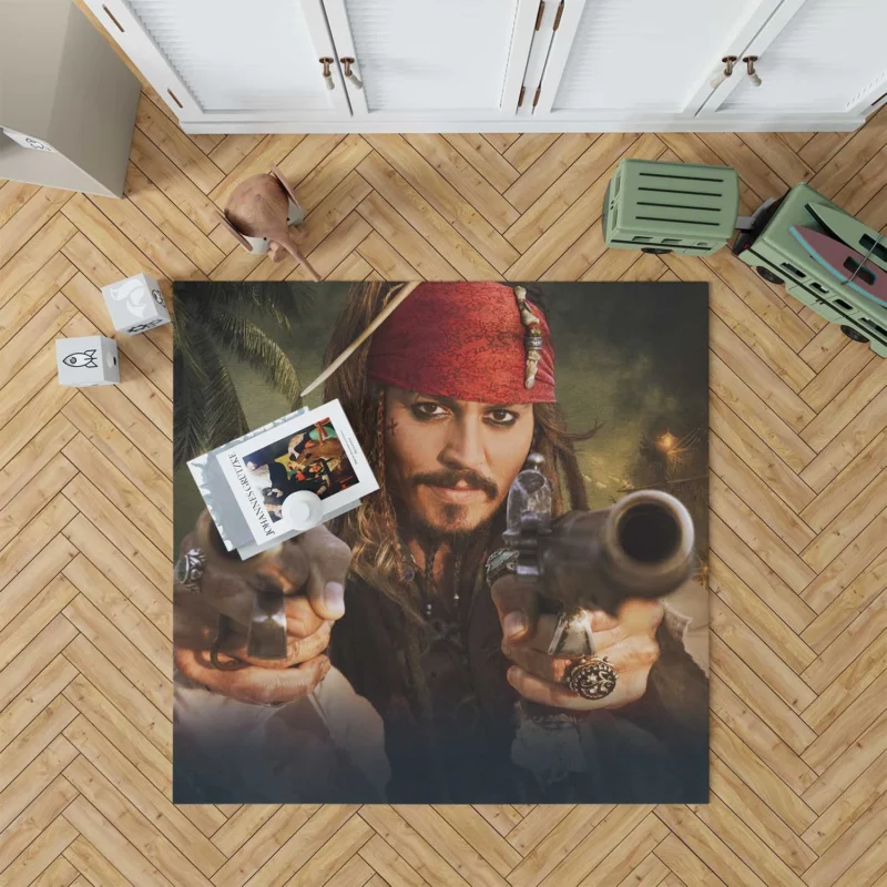Pirates of the Caribbean: Johnny Depp Jack Sparrow Floor Rug