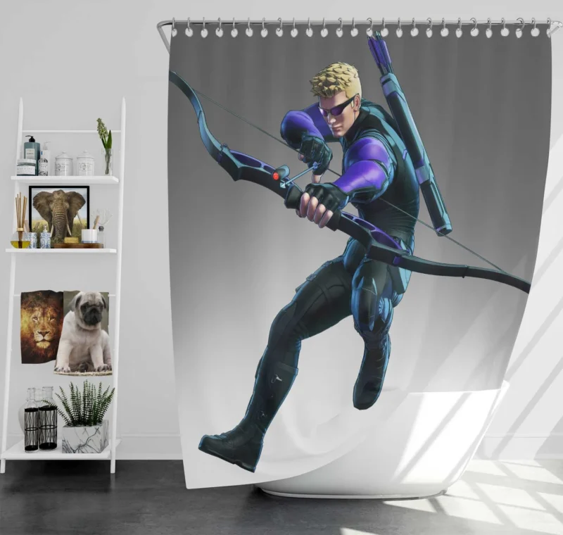 Play as Hawkeye in Marvel Ultimate Alliance 3 Shower Curtain
