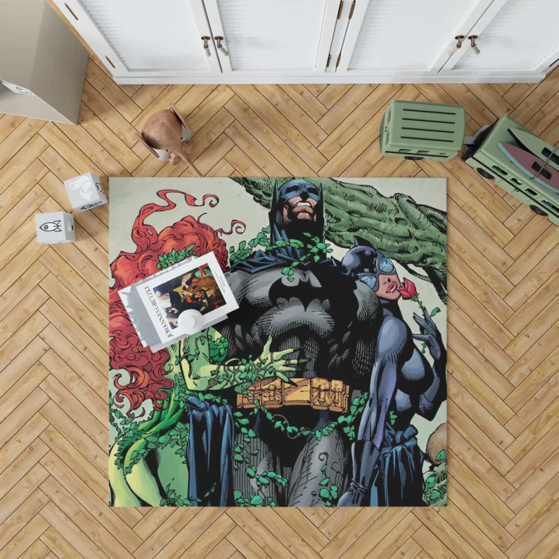 Poison Ivy and Catwoman: Partners in Batman Comics Floor Rug